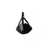 Head Harness with Mouth Cover and Breathable Ball Gag - Black